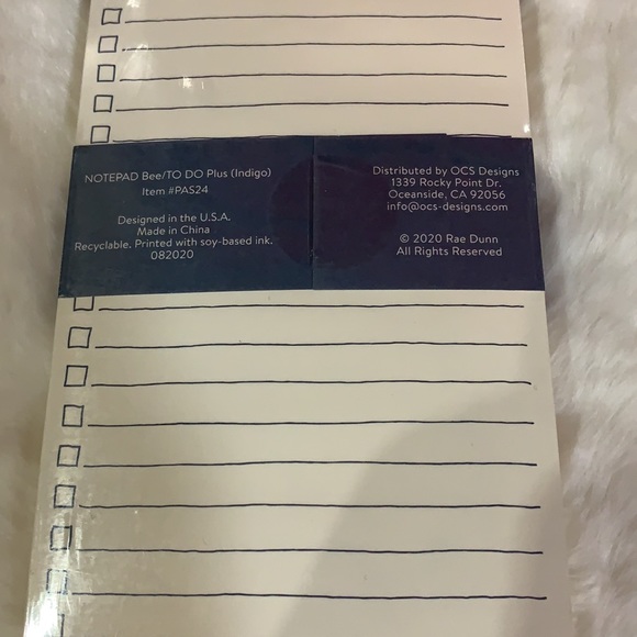 Rae Dunn Notepad Blue - Picture 3 of 4